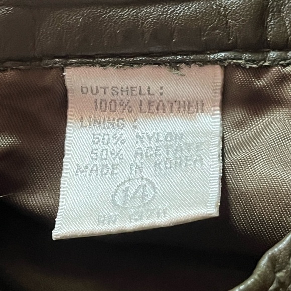 Lord & Taylor Vintage Olive Green 100% Leather Pants - Picture 5 of 5